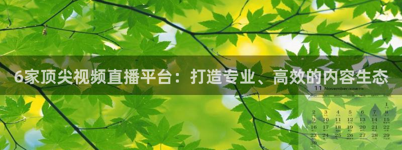 6家顶尖视频直播平台：打造专业、高效的内容生态